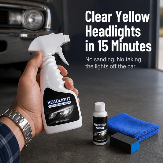 LumaShield™ — Spray to Clear Foggy Headlights in Minutes Without Sanding or Garage Trips