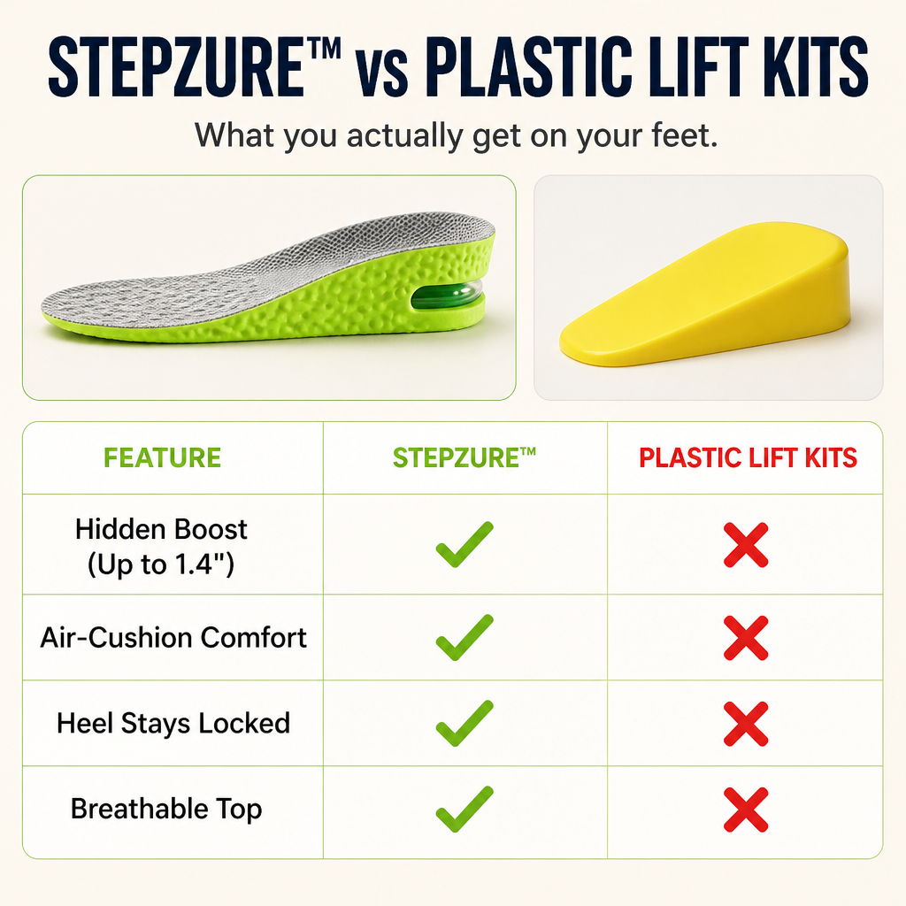 StepZure™ — Add 1.4 Inches of Height with Any Shoes You Already Have