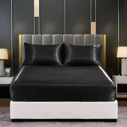 Liora — Breathable Ice Silk Bedding Set with Wrinkle-Resistant Fit