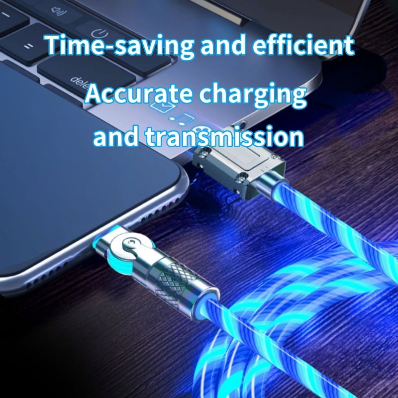 GlowLink - Fast Charging Cable with 540° Rotation and Illuminated Lights