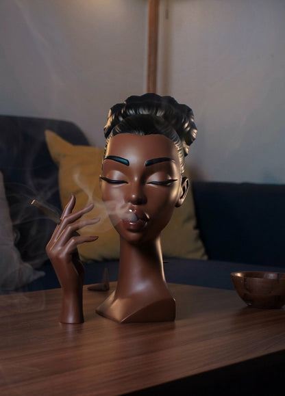 Zen Beauty | Exquisite Black Woman Head Incense Burner
