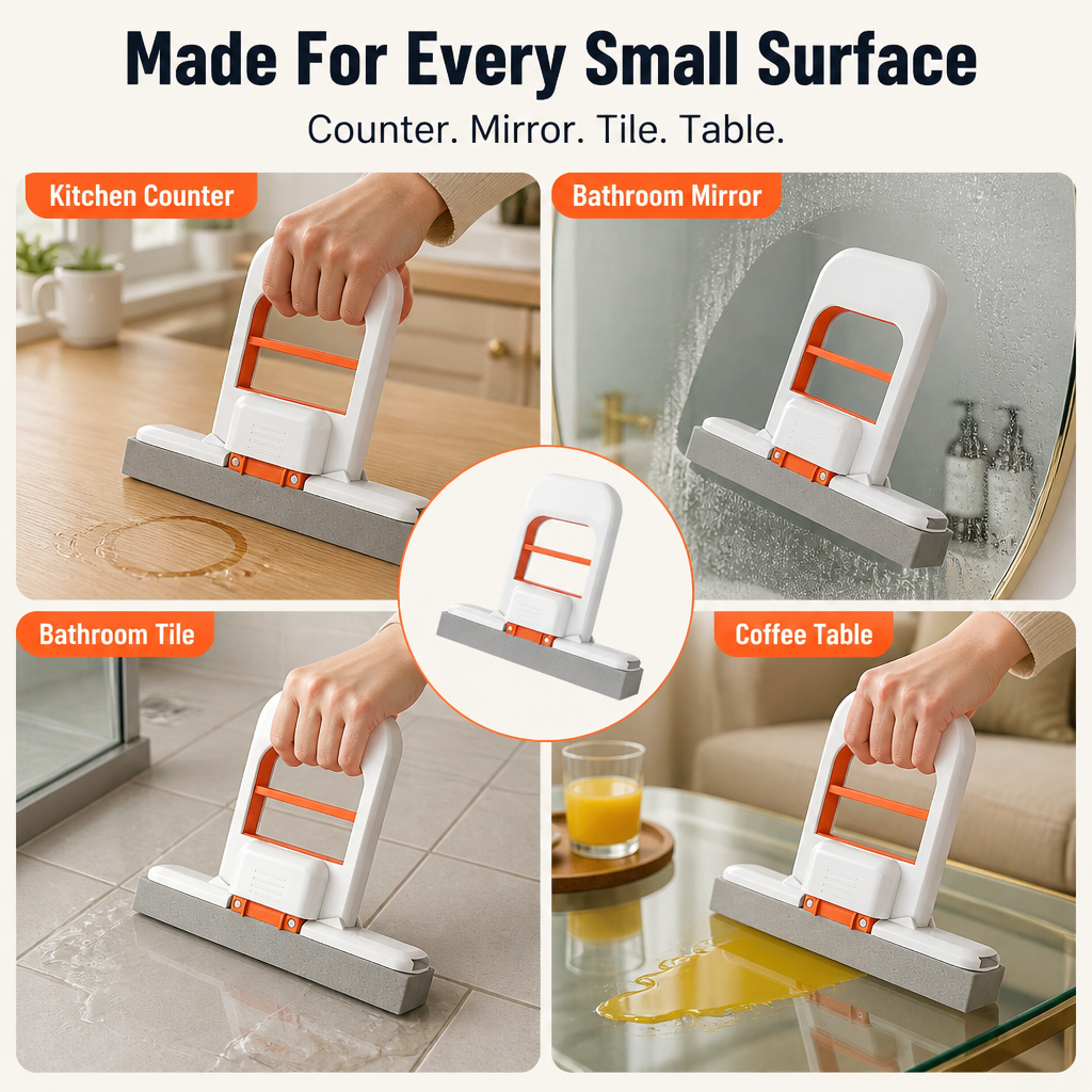 SwiftMop™ — Clean Counters, Sinks & Bathroom Splashes Spotless in Seconds