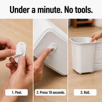 GlideSphere™ — Move Trash Cans, Litter Boxes & Storage Bins With a Single Push
