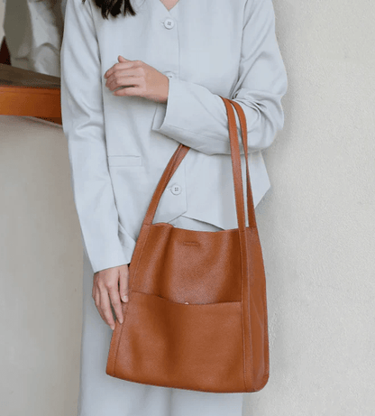 StradaLux™ Leather Shoulder Bag — Command Your Day with Weatherproof Style and Effortless Organization
