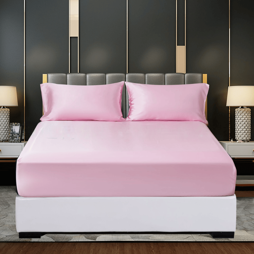 Liora — Breathable Ice Silk Bedding Set with Wrinkle-Resistant Fit