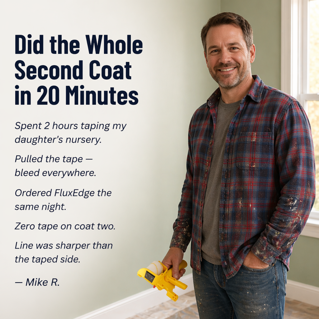 FluxEdge™ Paint Edger — Achieve Razor-Sharp Lines Without Tape, Drips, or Touch-Ups