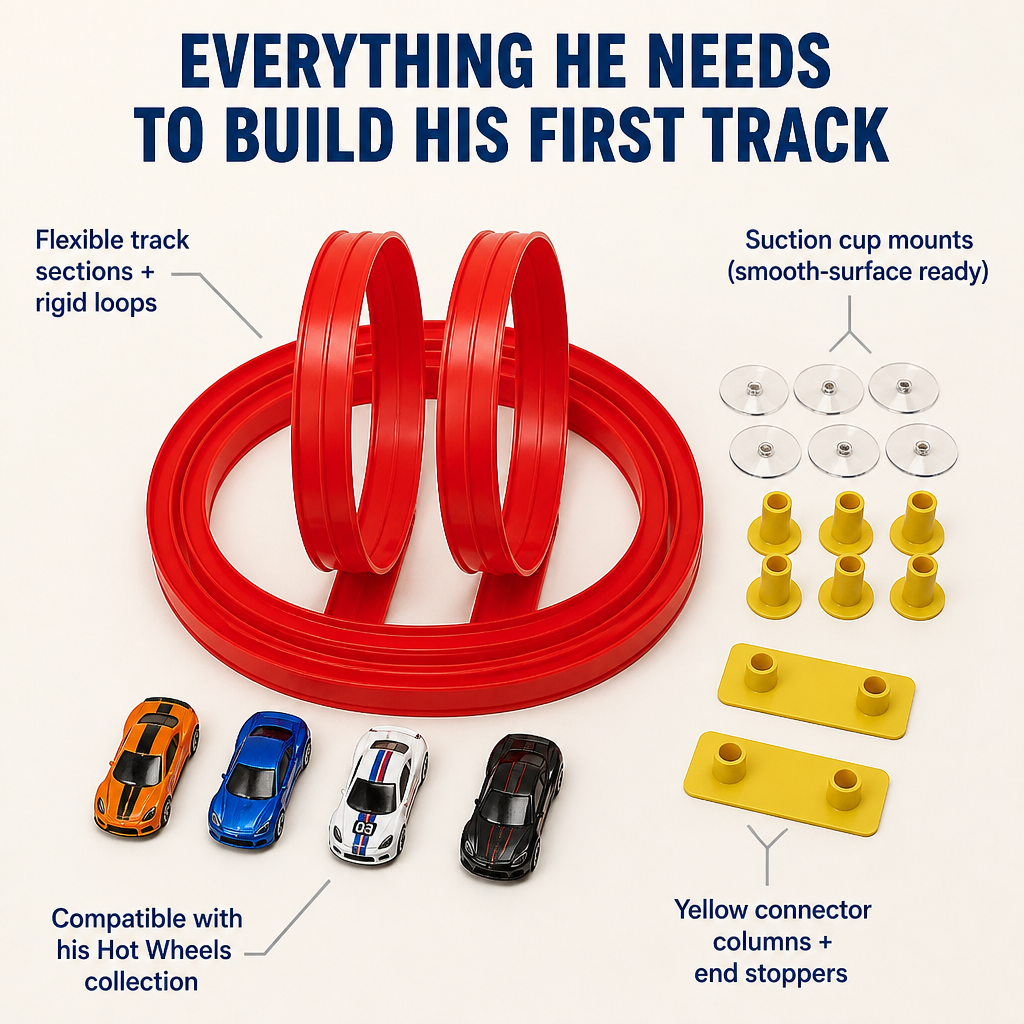 TurboTrail™ — Ignite His Racing Imagination with Endless, Gravity-Defying Tracks