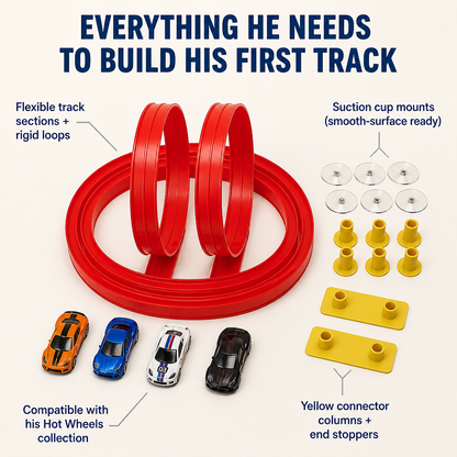 TurboTrail™ — Ignite His Racing Imagination with Endless, Gravity-Defying Tracks