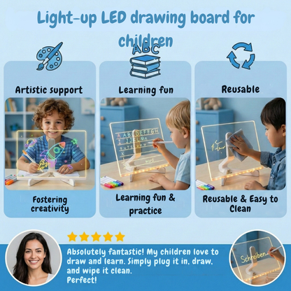 NovaBeam™ LED Art Board — Ignite Your Child’s Imagination with Brilliant, Glowing Masterpieces