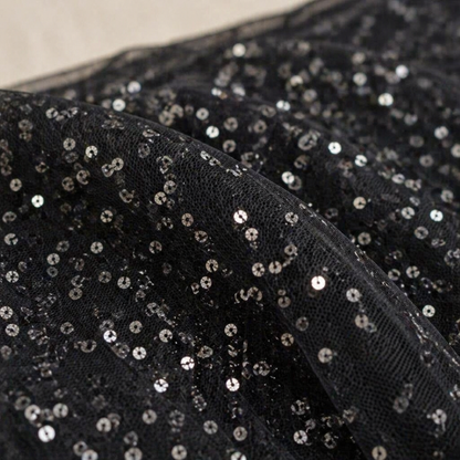 Soraya™ – Sparkling Sequin Tulle Midi Skirt & Soft Knit Sweater Set