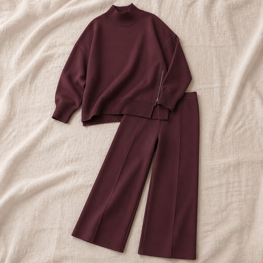 SilvaEase™ – Comfy Oversized Sweater with Wide-Leg Pant Set