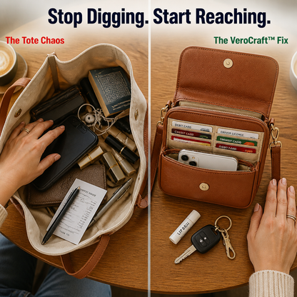 VeroCraft™ — Store Phone, Cards & Everyday Essentials in One Sleek Crossbody