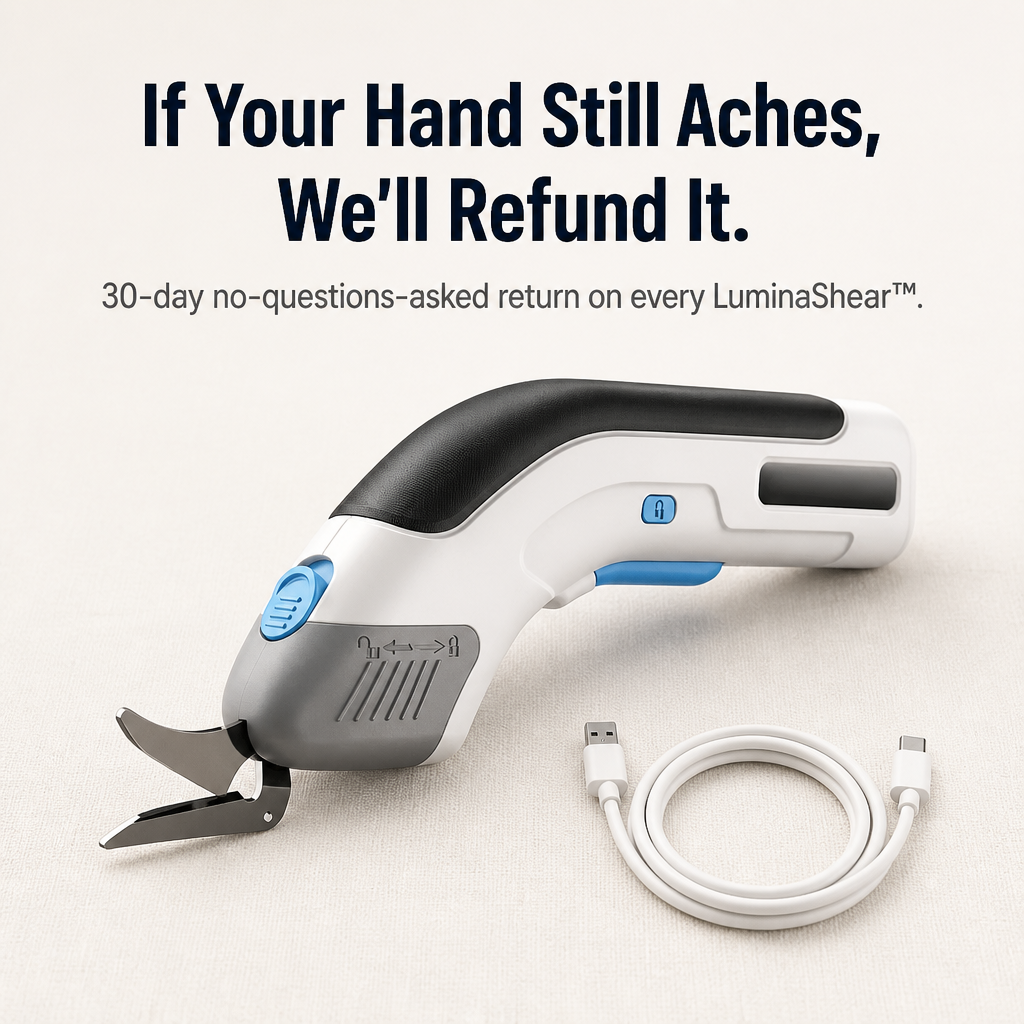 LuminaShear™ — Slice Through Fabric, Leather & Cardboard Without Hand Strain