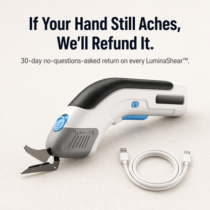 LuminaShear™ — Slice Through Fabric, Leather & Cardboard Without Hand Strain