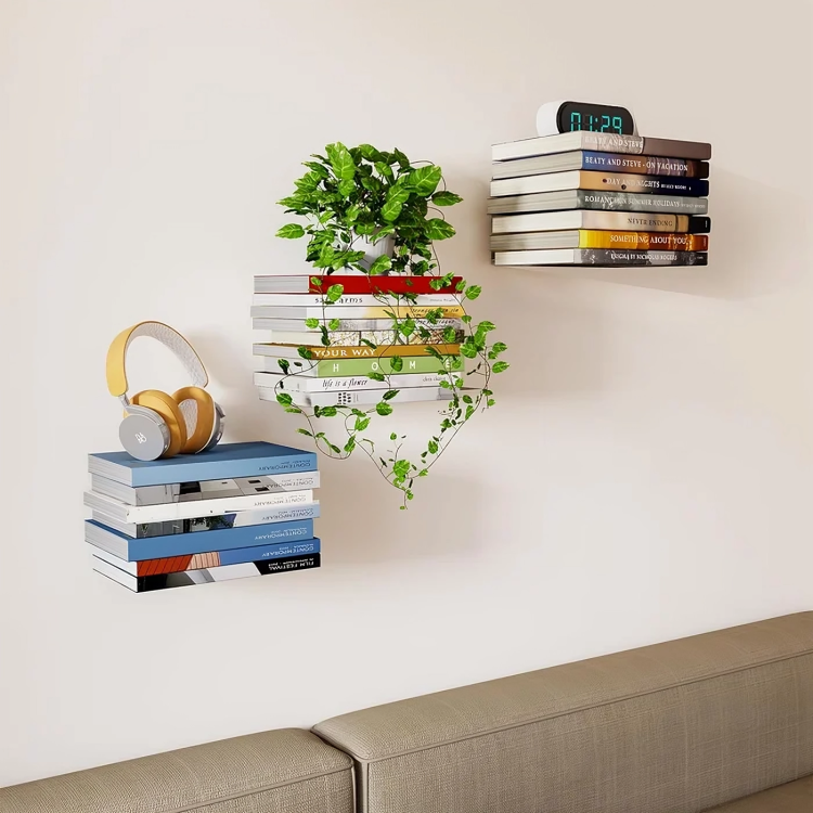 BookLev | Showcase your books as if by magic with this invisible shelf.