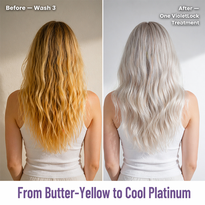 VioletLock™ — Eliminate Brassy Yellow, Deep Condition & Maintain Cool Blonde Between Salon Visits