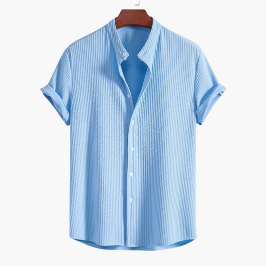 ValorEdge™ Mens Stand Collar Shirt — Own Every Room with Effortless Confidence and All-Day Comfort