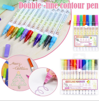 ColorVibe™ Dual-Glow Pen — Ignite Your Creativity with Dazzling Double-Color Brilliance