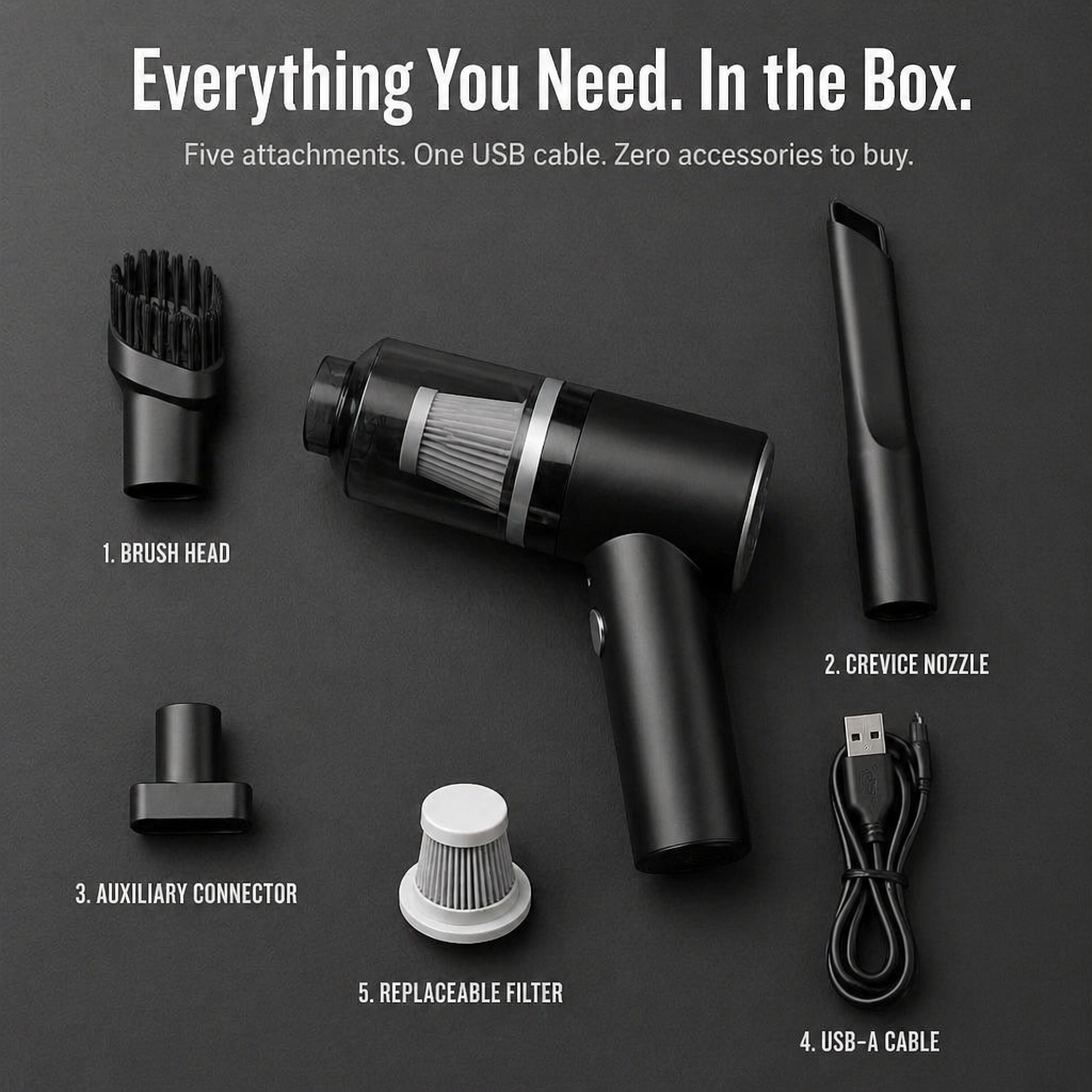AirSculpt™ Cordless Master — Lift Dust, Crumbs & Pet Hair From Every Concealed Corner | 9000Pa Suction
