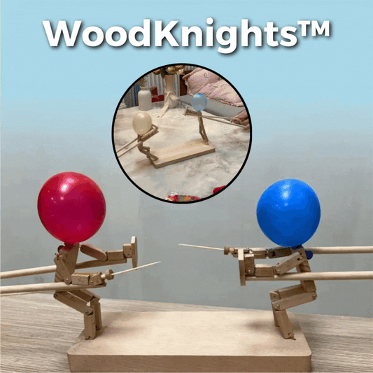 50% OFF | WoodKnights - Balloon Bamboo Man Sword Fighting Set - Comes with 100 Balloons [Final Day Discount]