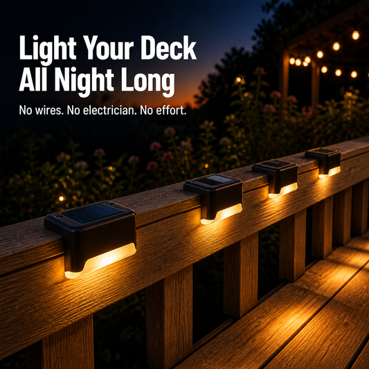 SolarGarden™ — Illuminate Your Deck Overnight Without Wires or Tools