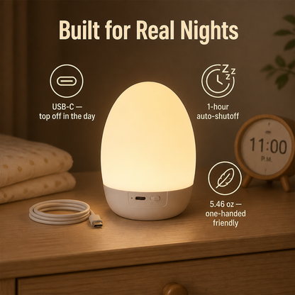SereniNest™ — Gentle Nighttime Feeds Without Brightening the Baby