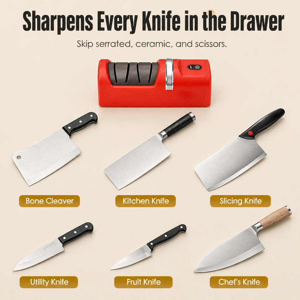 BladeCraft™ — Restore Dull Knives to Slicing Sharpness in 30 Seconds