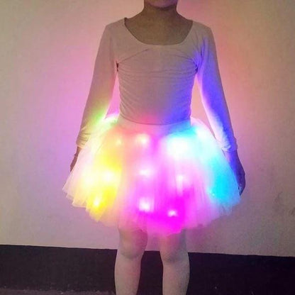 GlintWhirl™ LED Tutu Skirt — Light Up Every Step with Featherlight Comfort and Unstoppable Sparkle