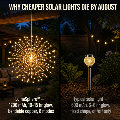 LumaSphere™ — Suspend Dazzling Solar Firework Lights Over Any Patio or Garden