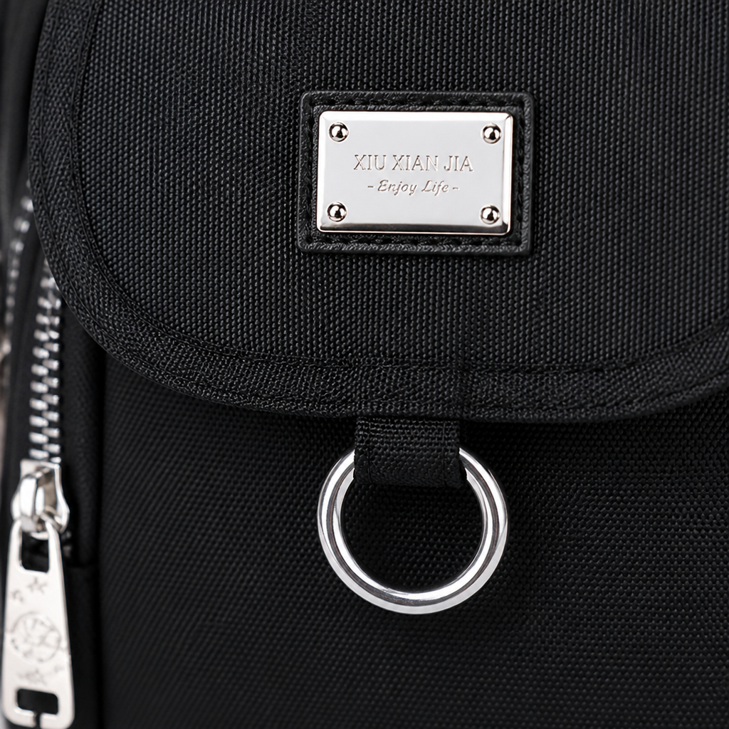 VeloTrek™ – Weatherproof Oxford Compact Crossbody Bag with Triple-Zip Design