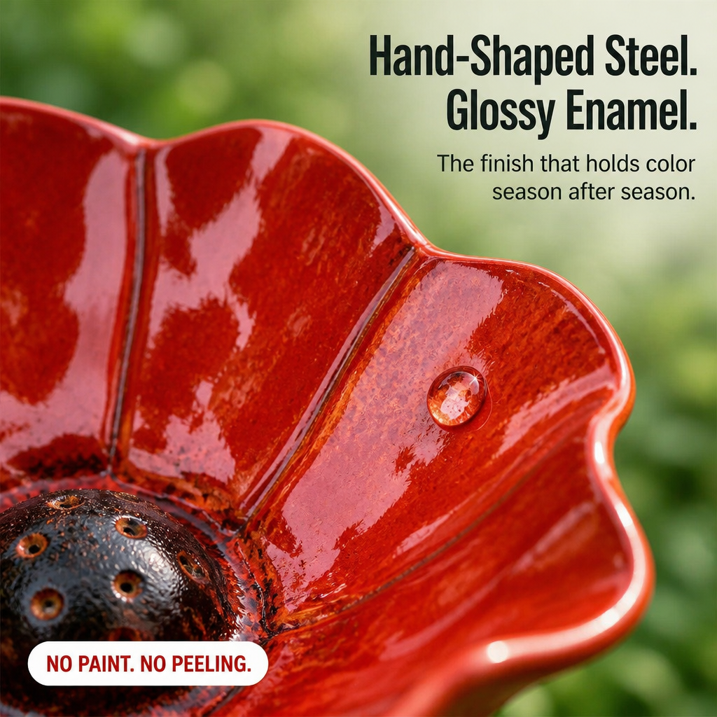 LiveFlare™ — Stake One Hand-Glazed Bloom Birds and Bees Come Calling