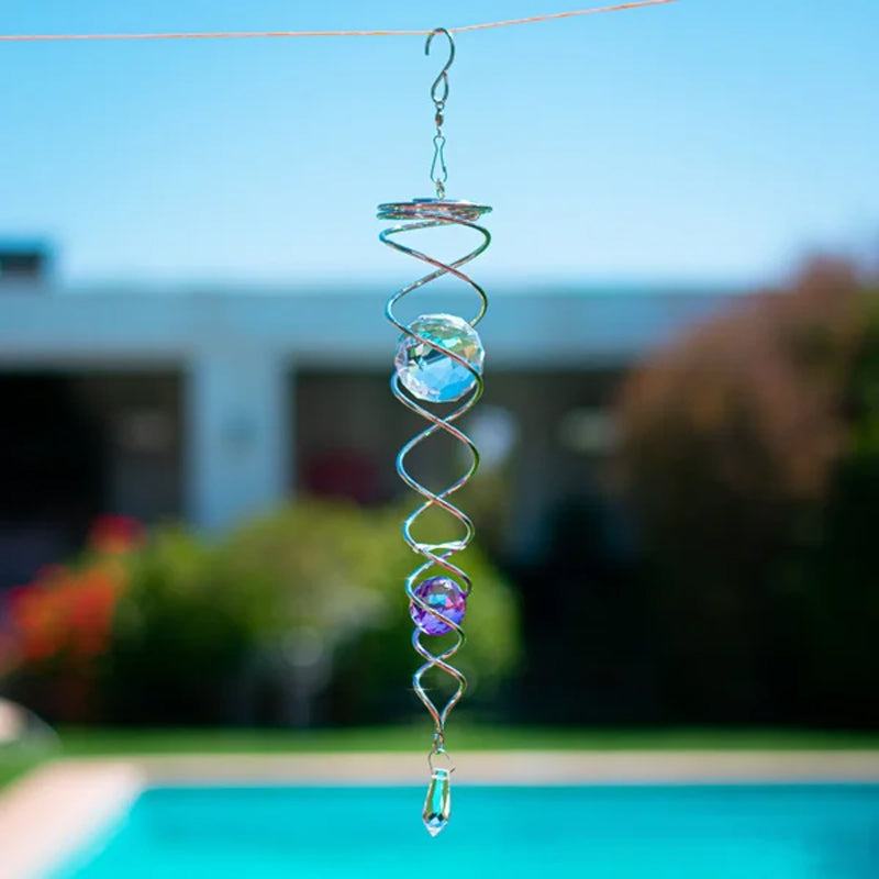 1+1 FREE | CrystalTwister™ - Metal Spiral Crystal Wind Chime [Final Day Discount]