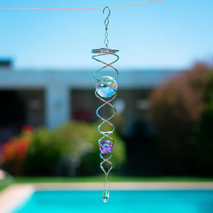 1+1 FREE | CrystalTwister™ - Metal Spiral Crystal Wind Chime [Final Day Discount]