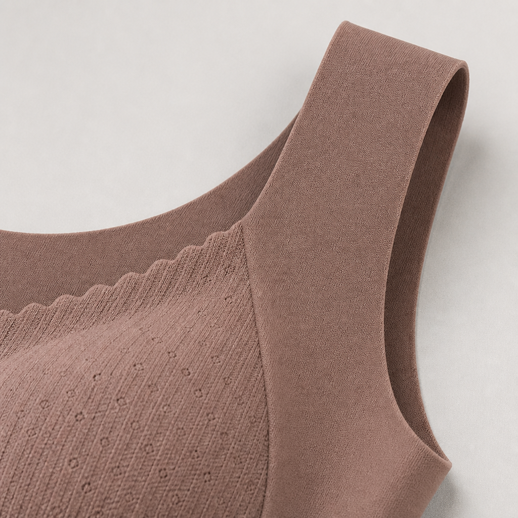 VeloFlex™ – Seamless Thermal Shaping Camisole with Integrated Lace Bra