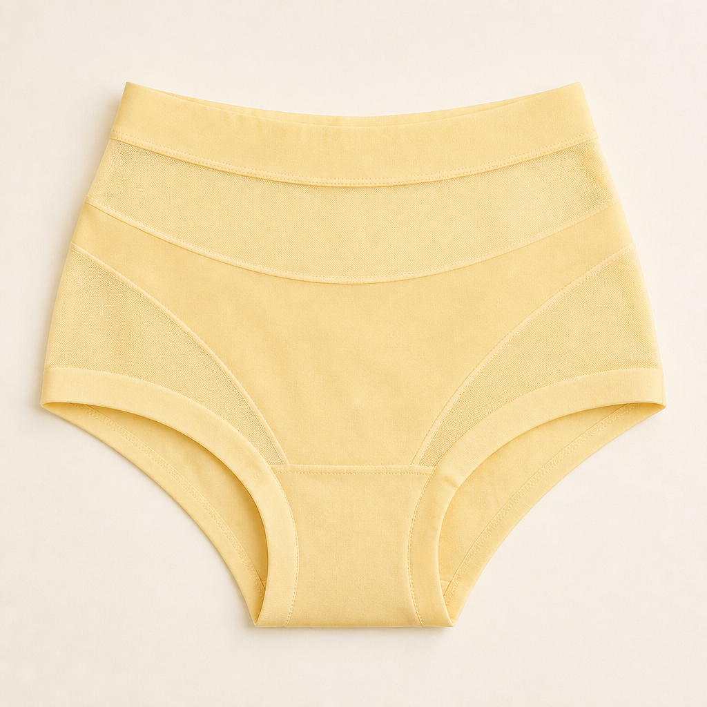 PureForte™ – High-Rise Sculpting Mesh Brief Featuring Antibacterial Silk Gusset