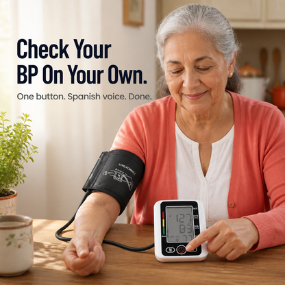CardioVantage™ — Monitor Your Blood Pressure at Home Using One-Button Spanish Voice Instructions