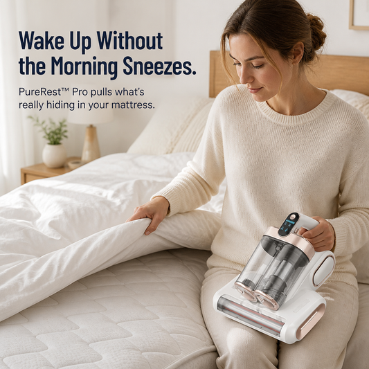 PureRest™ Pro Mattress Cleaner — Extract Dust Mites from Your Mattress for Allergy-Free Rest