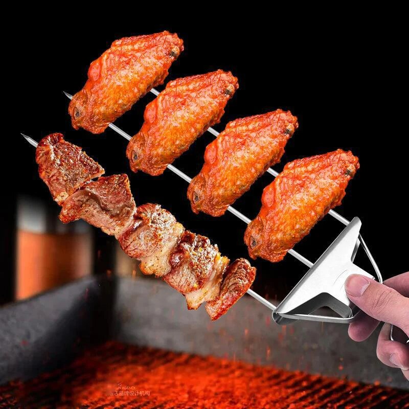 IronFlare™ 3-in-1 Grill Skewers — Unlock Juicy, Perfectly Held Bites with Effortless Cleanup Every Time