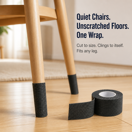 FlexGuard™ — Quiet Squeaky Chair Legs and Prevent Floor Marks in 60 Seconds | Cut-to-Fit Wrap