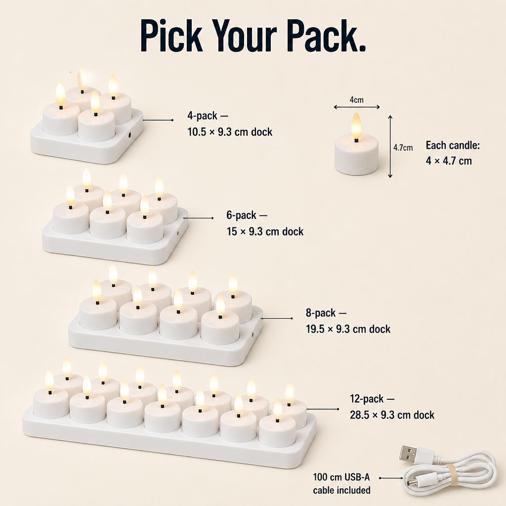 FlareMist™ — Instantly Recharge Twelve Authentic Flames with a Single Plug-In