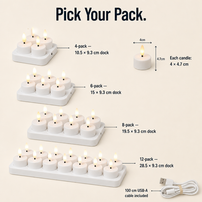 FlareMist™ — Instantly Recharge Twelve Authentic Flames with a Single Plug-In