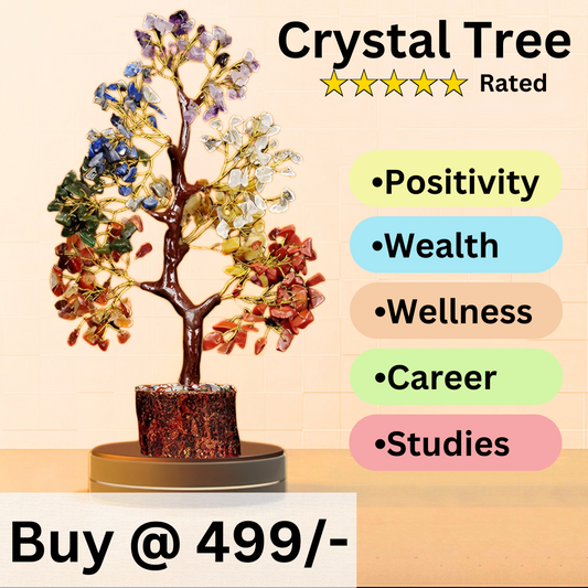 Seven Chakra Gemstone Tree Natural Crystal 150 Beads Feng Shui Prosperity Tree 7 Chakra Home Decoration Healing- Dealswap