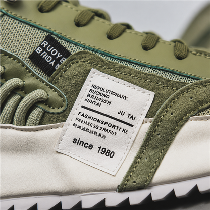 StridePro™ – Heritage Retro Running Sneakers in Suede & Mesh Blend