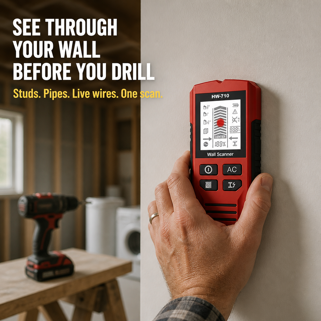 WallSight™ — Detect Studs, Pipes & Live Wires Ahead of Drilling