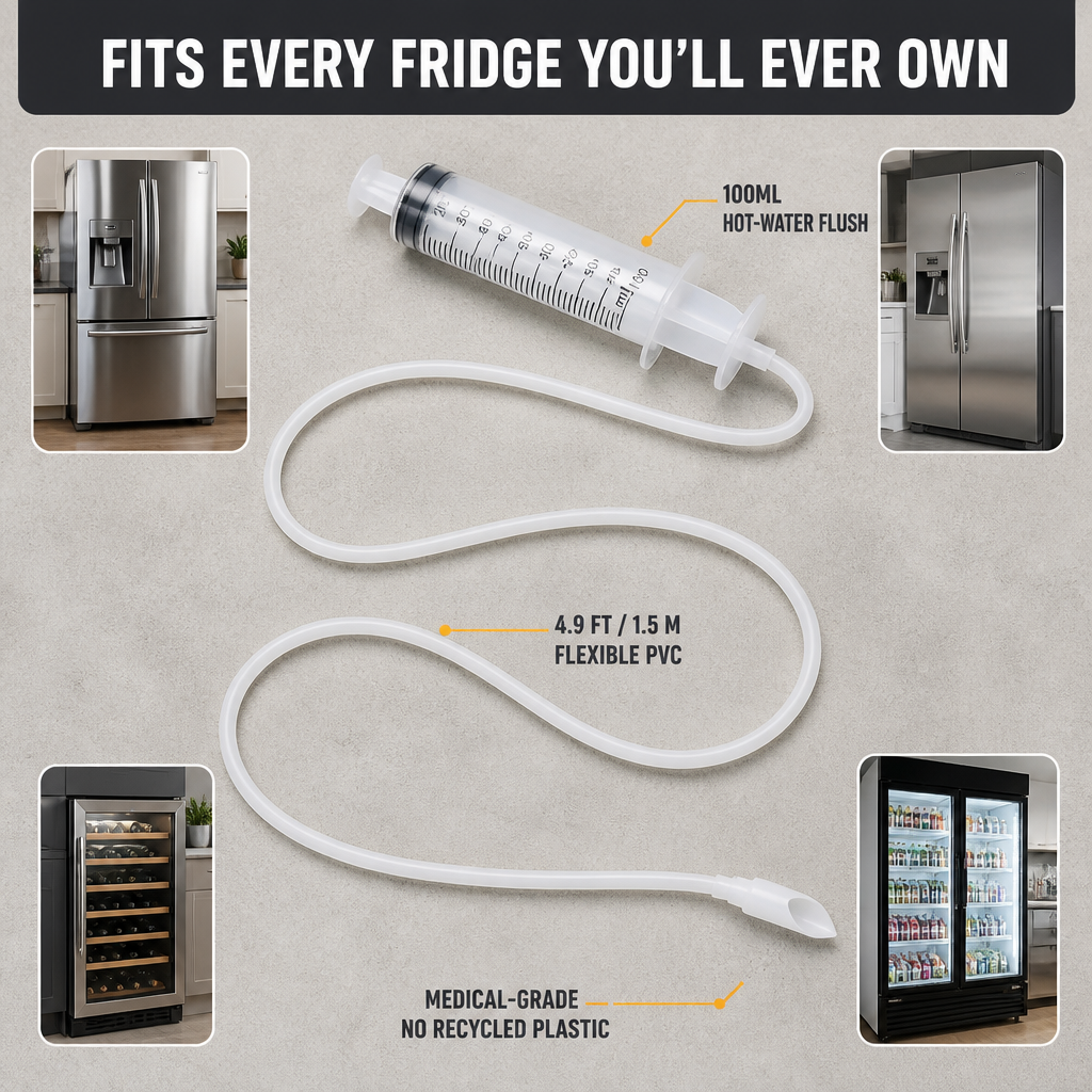 FlowFree™ — Stop Secret Fridge Leaks and Smells Without Ever Unplugging