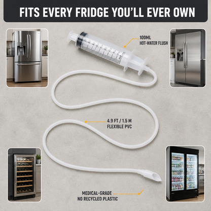 FlowFree™ — Stop Secret Fridge Leaks and Smells Without Ever Unplugging