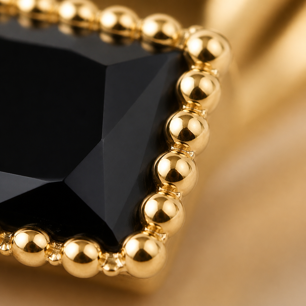 LumoLuxe™ – Retro Square-Cut Black Crystal Dangle Earrings