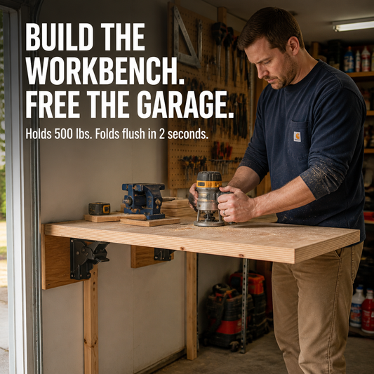 ForgeFold™ — Support 500 Pounds Firmly, Then Fold Flat Against the Wall
