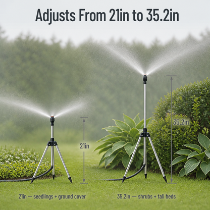 HydraMist™ — Raise Your Sprinkler Over the Plants and Reach Every Angle