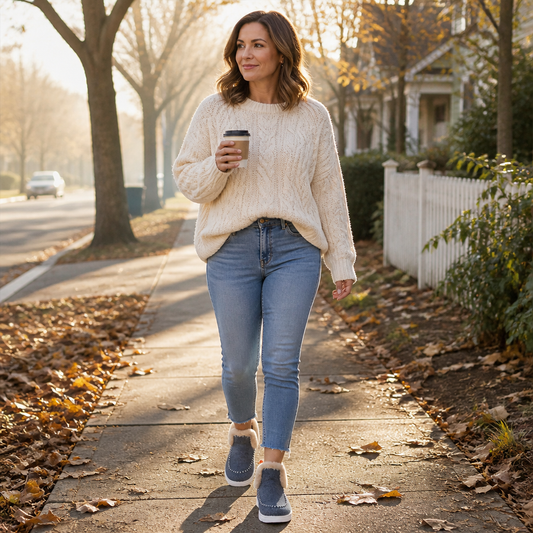 StrideEase™ – Plush Faux Fur-Lined Slip-On Winter Boots